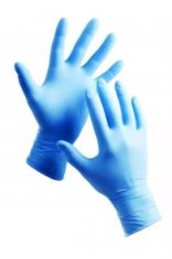 Rękawiczki nitrylowe bezpudrowe niebieskie op. 100 szt
