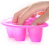 Miska miseczka do manicure różowa na 5 palców