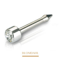 Kolczyk naturalny tytan medyczny Short Mini Bezel Crystal 3 mm 16-3202-01