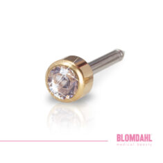 Kolczyk złoty tytan medyczny Mini Bezel Crystal 3 mm (tylko do aparatu MINI) 12-1302-01