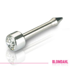 Kolczyk naturalny tytan medyczny Short Mini Bezel Crystal 3 mm 16-3202-01