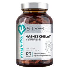 Magnez CHELAT+witamina B6 P-5-P Silver 120 kapsułek