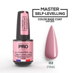 02. Pink - Kolorowa baza hybrydowa samopoziomująca Master Link Cover Color Base Coat 12 ml