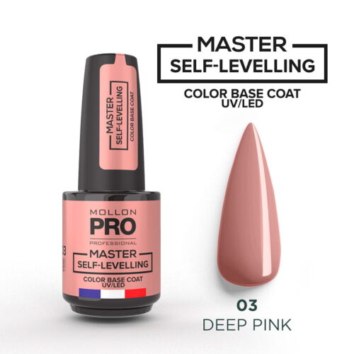 03. Deep Pink - Kolorowa baza hybrydowa samopoziomująca Master Link Cover Color Base Coat 12 ml