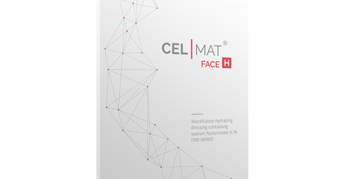 Biocelulozowa maska nawilżająca w płacie zawierająca hialuronian sodu CELMAT
